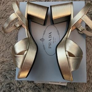 Prada size 10 platform sandals